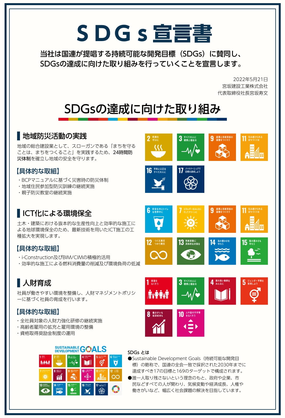 SDGs宣言書